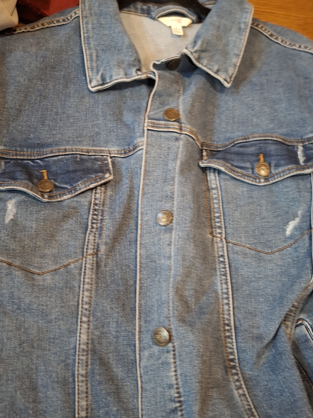 Terra & Sky Light Blue Denim Jacket - Plus - Picture 3 of 15